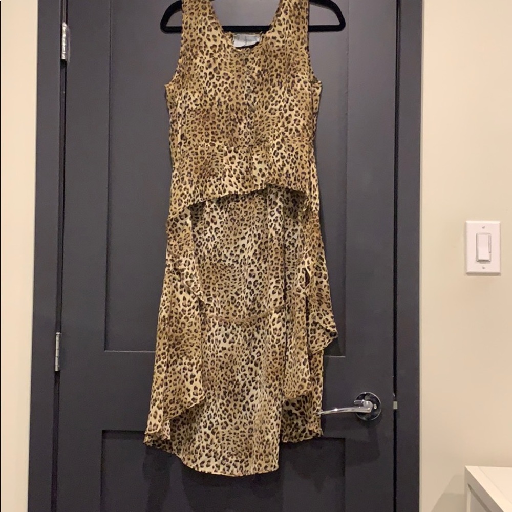Leopard asymmetrical top